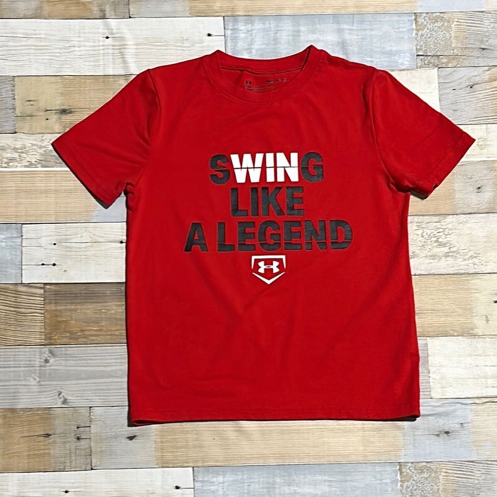 Under Armour Red Baseball Tee